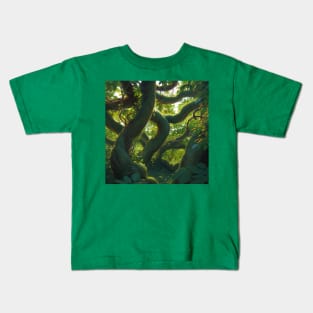 Close-Up Jungle Scene - Twisting Trees and Lianas Kids T-Shirt